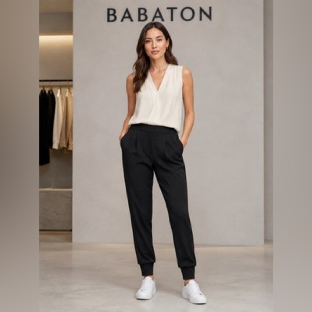 Aritzia Babaton Dark Olive Tailored Joggers